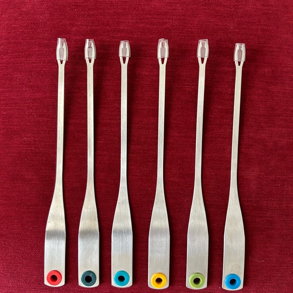 Set of 6 Color Coded FONDUE Forks with covers - Multicolors - 10in - Picture 8 of 9